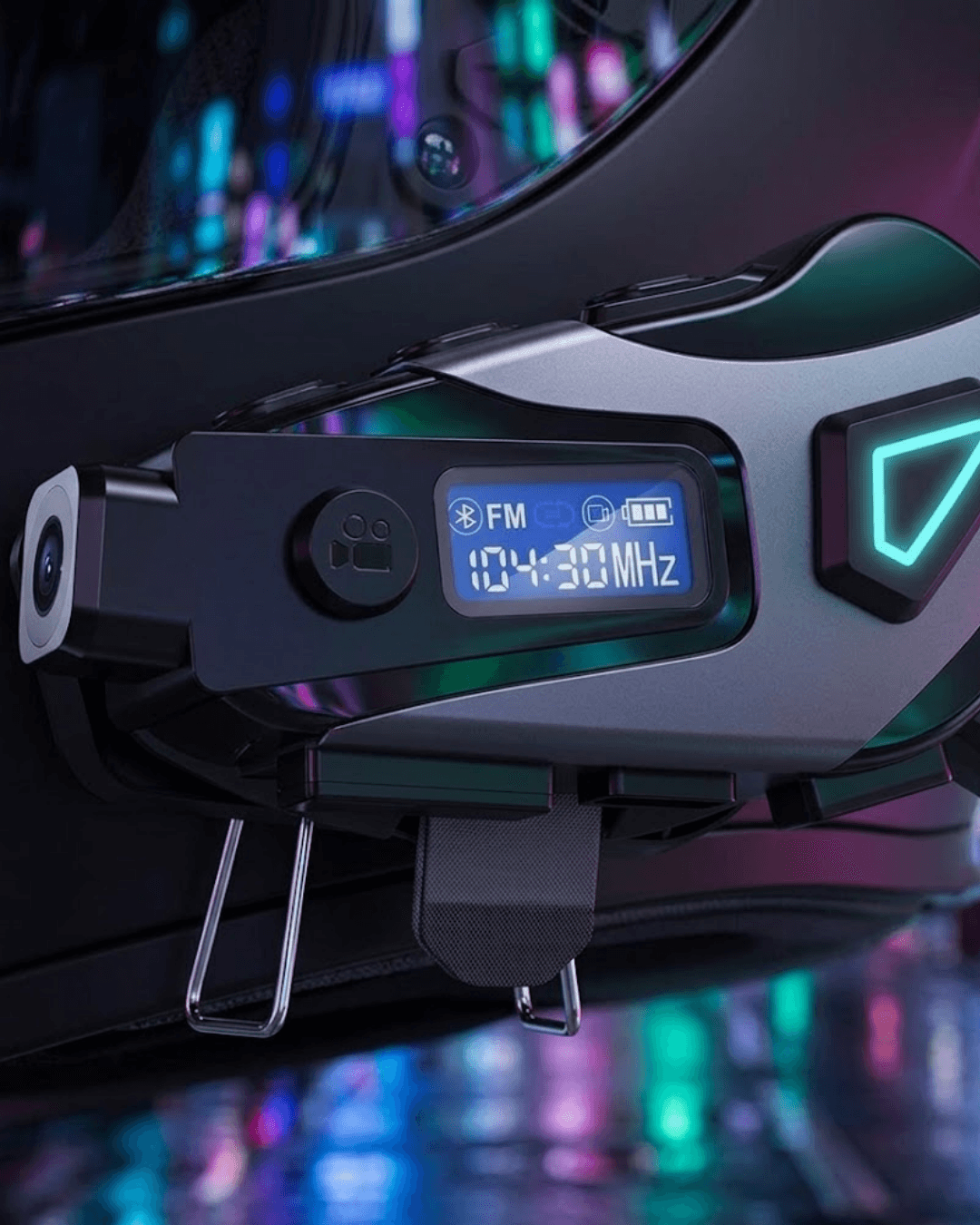 Motosiklet Kask Kulaklığı Bluetooth 5.3 Kameralı FM Radyo IPX8 Su Geçirmez