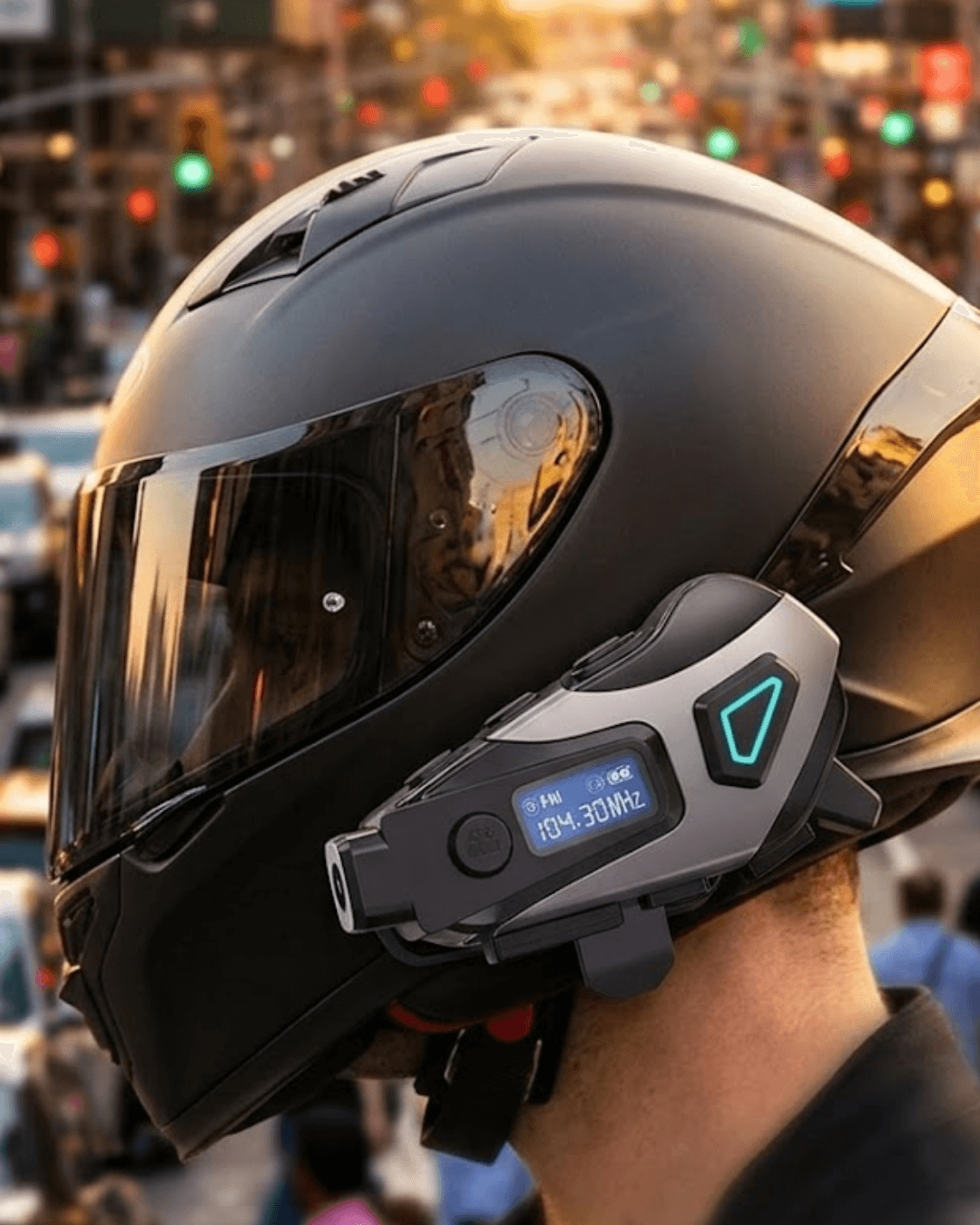 Kask İçi Kablosuz Kulaklık Kameralı IPX8 Su Geçirmez LED Ekran Bluetooth 5.3