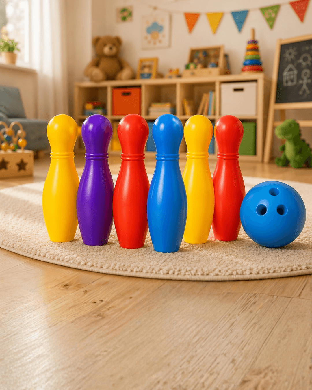Çocuklar İçin Bowling Oyuncak Seti Eğlenceli Spor ve Aktivite Oyunu Koordinasyon Geliştirici