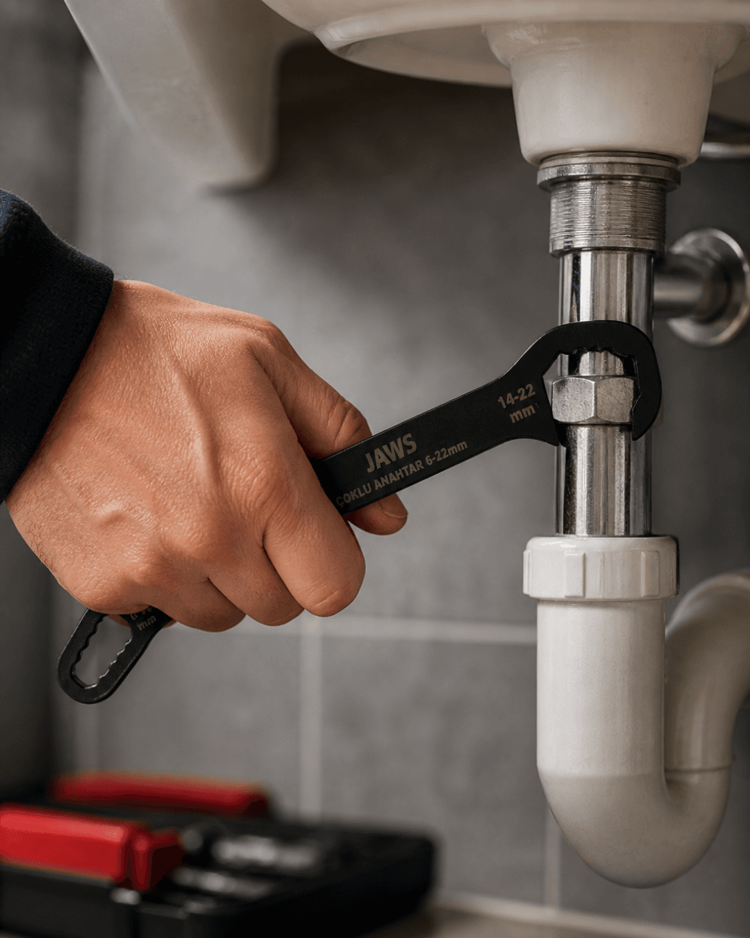 JAWS Çoklu Anahtar 6-22 mm Metrik İnç Çift Taraflı Yüksek Tork Kaymaz Tasarım