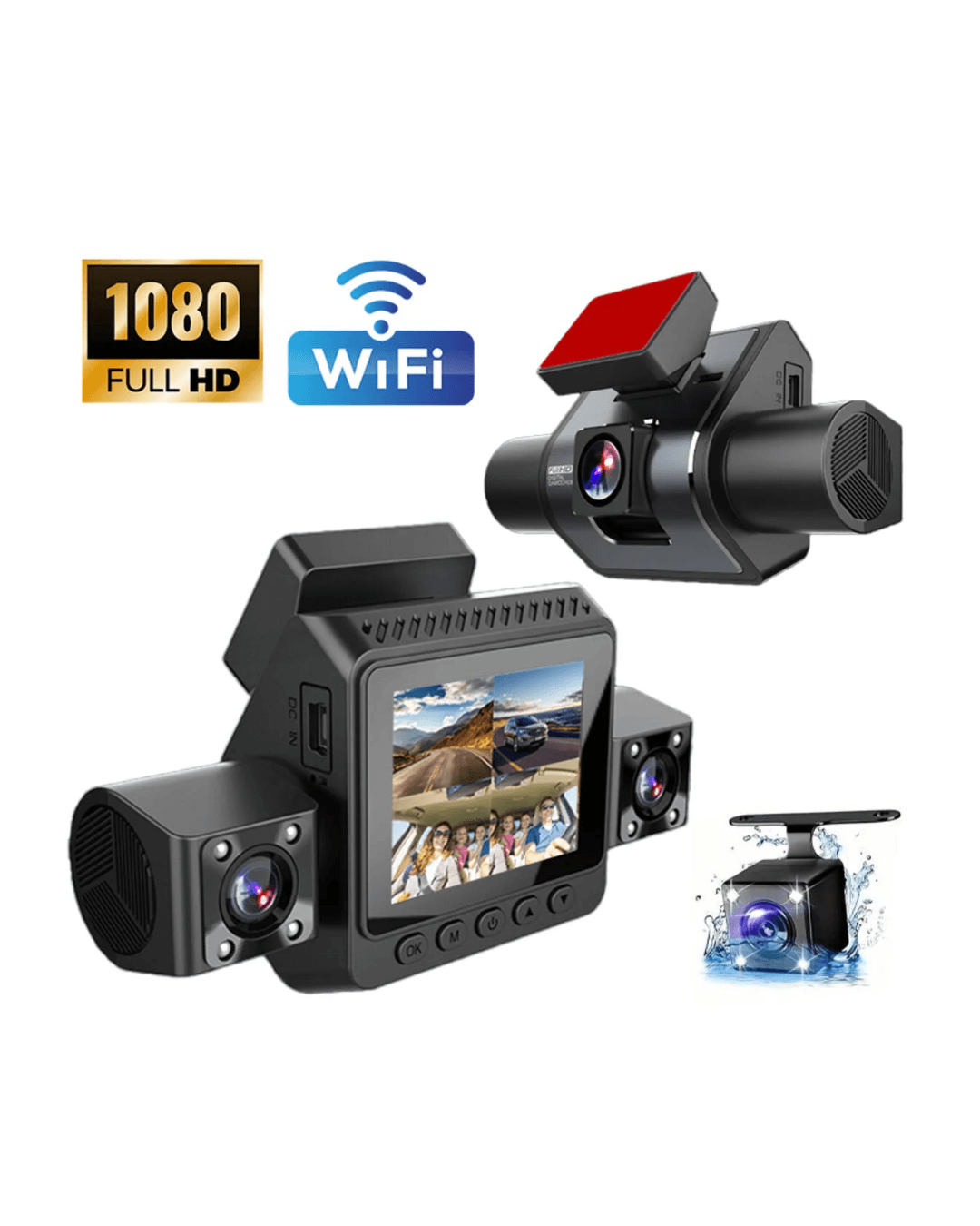 9720 4'lü Araç Kamerası Full HD Gece Görüşlü Geniş Açı G-Sensör Döngüsel Kayıt 6