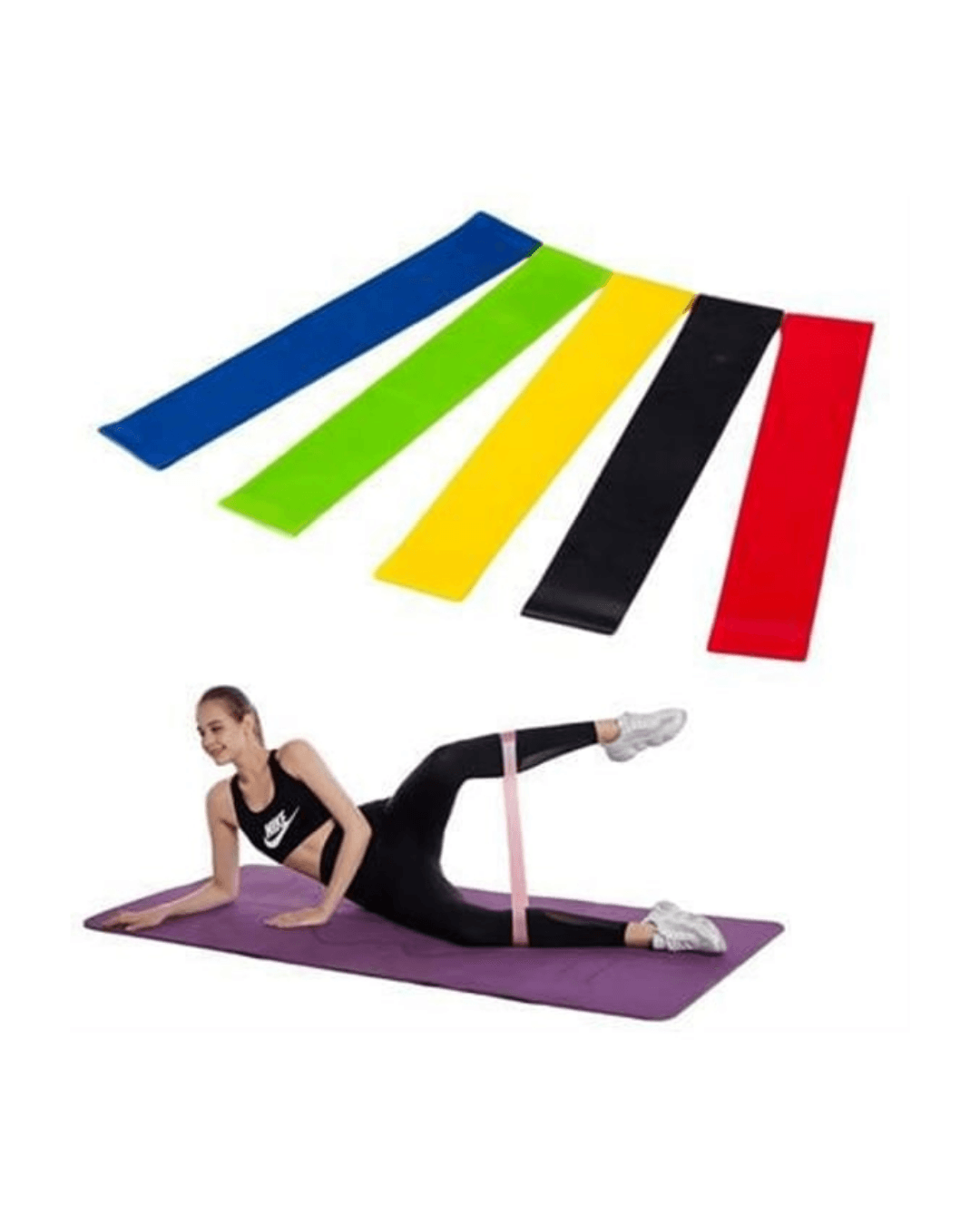 BSY110 Egzersiz Lastiği Direnç Bandı Yoga Pilates Fitness 4
