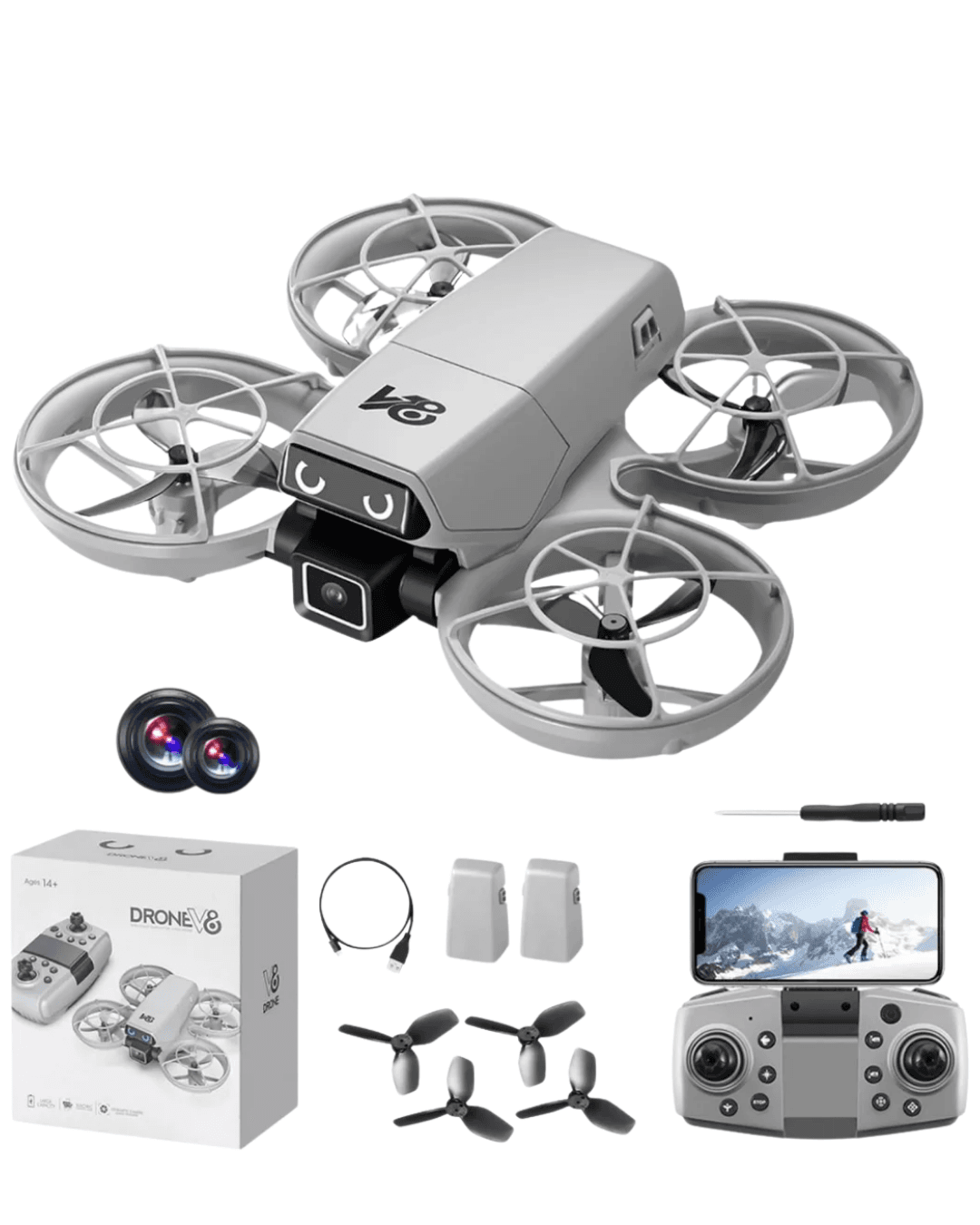 Kameralı Mini Drone Optical Flow Hover APP Kontrollü Uzun Uçuş Süreli 6