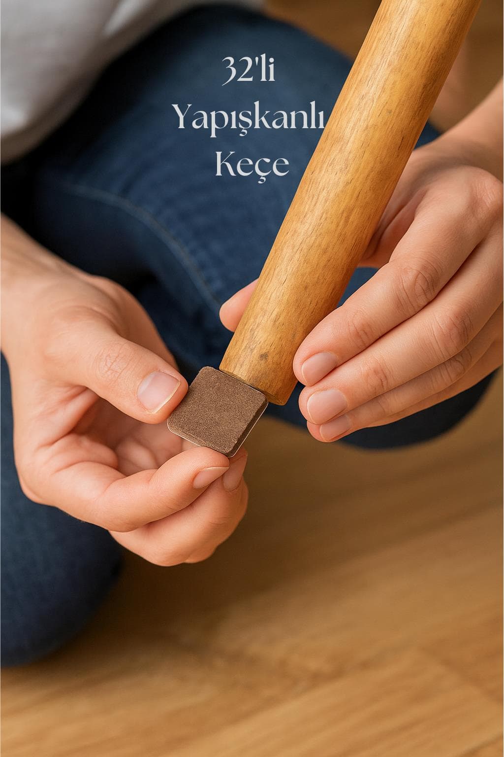 32’li Yapışkanlı Mobilya Masa Sandalye Parke Zemin Ayak Koruyucu Kaydırmaz Keçe