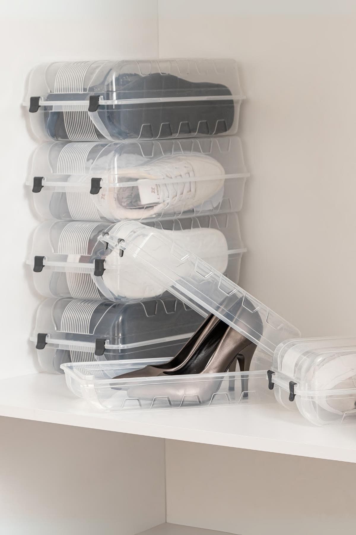 6’lı Ayakkabı Kutusu Bayan & Ayakkabılık Organizeri 20x37x13 cm