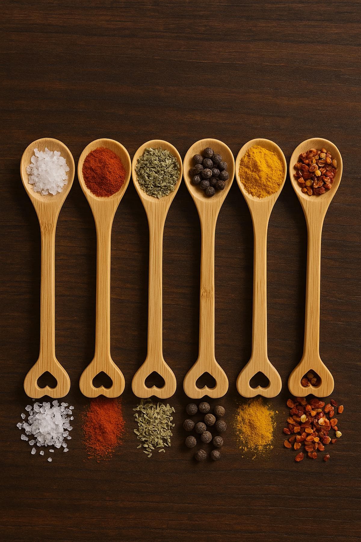 Ahşap Baharat Kaşığı Seti 6’lı 15 cm