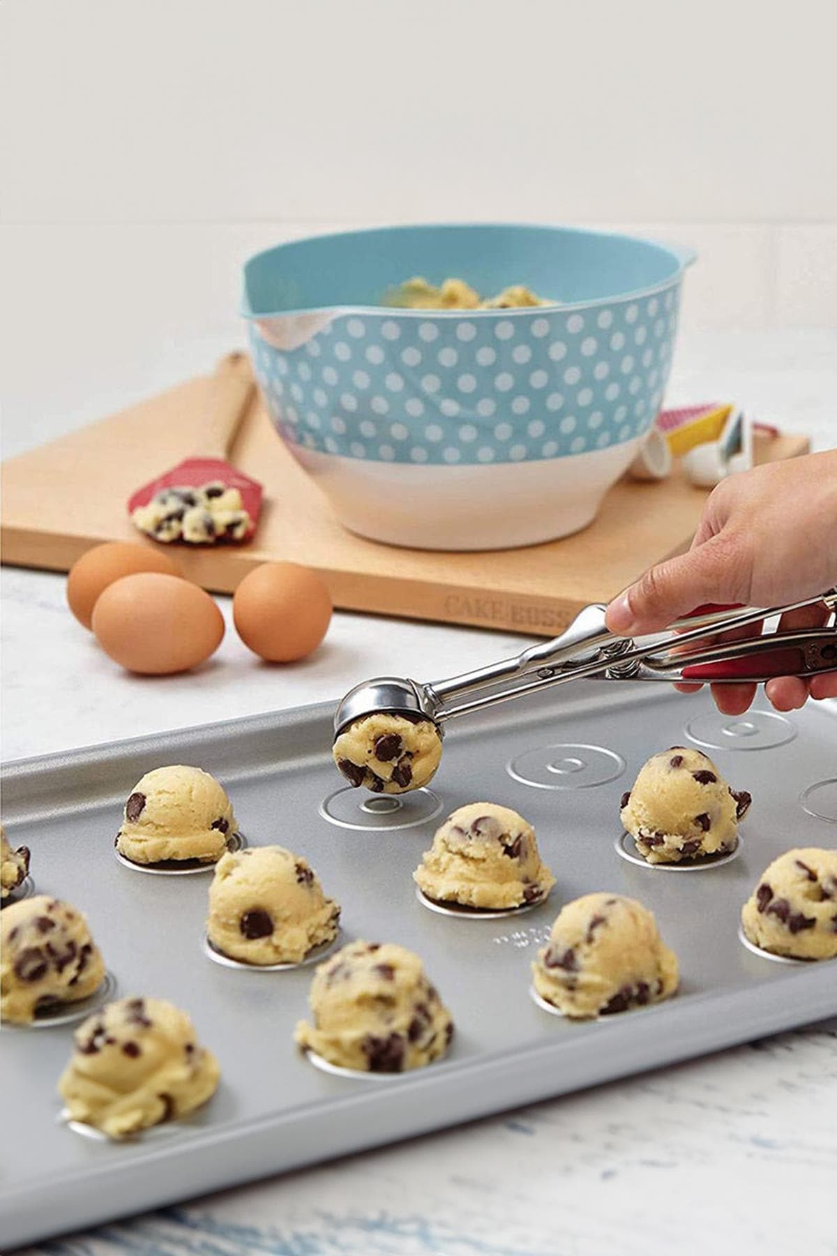 Paslanmaz Çelik Dondurma ve Kurabiye Kaşığı 21 cm Hamur ve Tatlı Servis Kaşığı