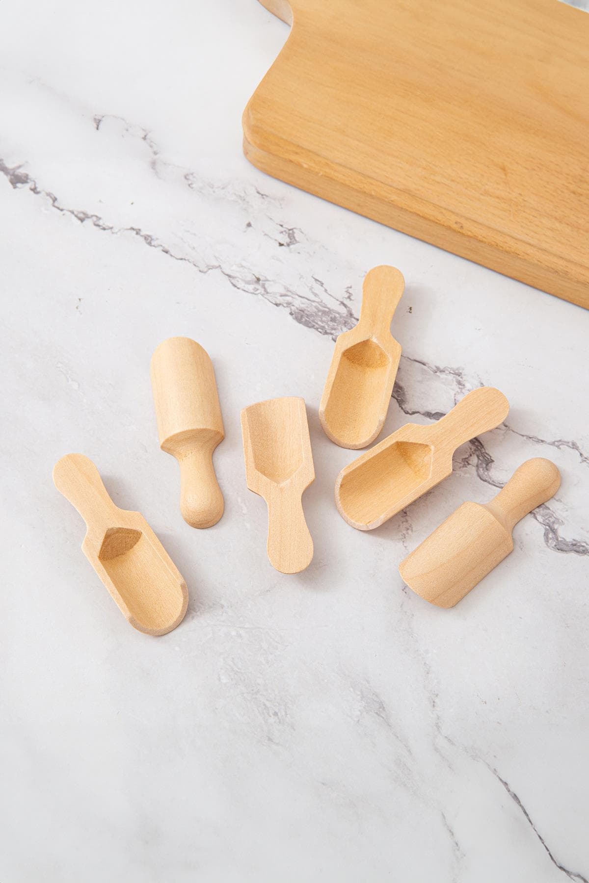 6’lı Ahşap Baharat Kaşığı