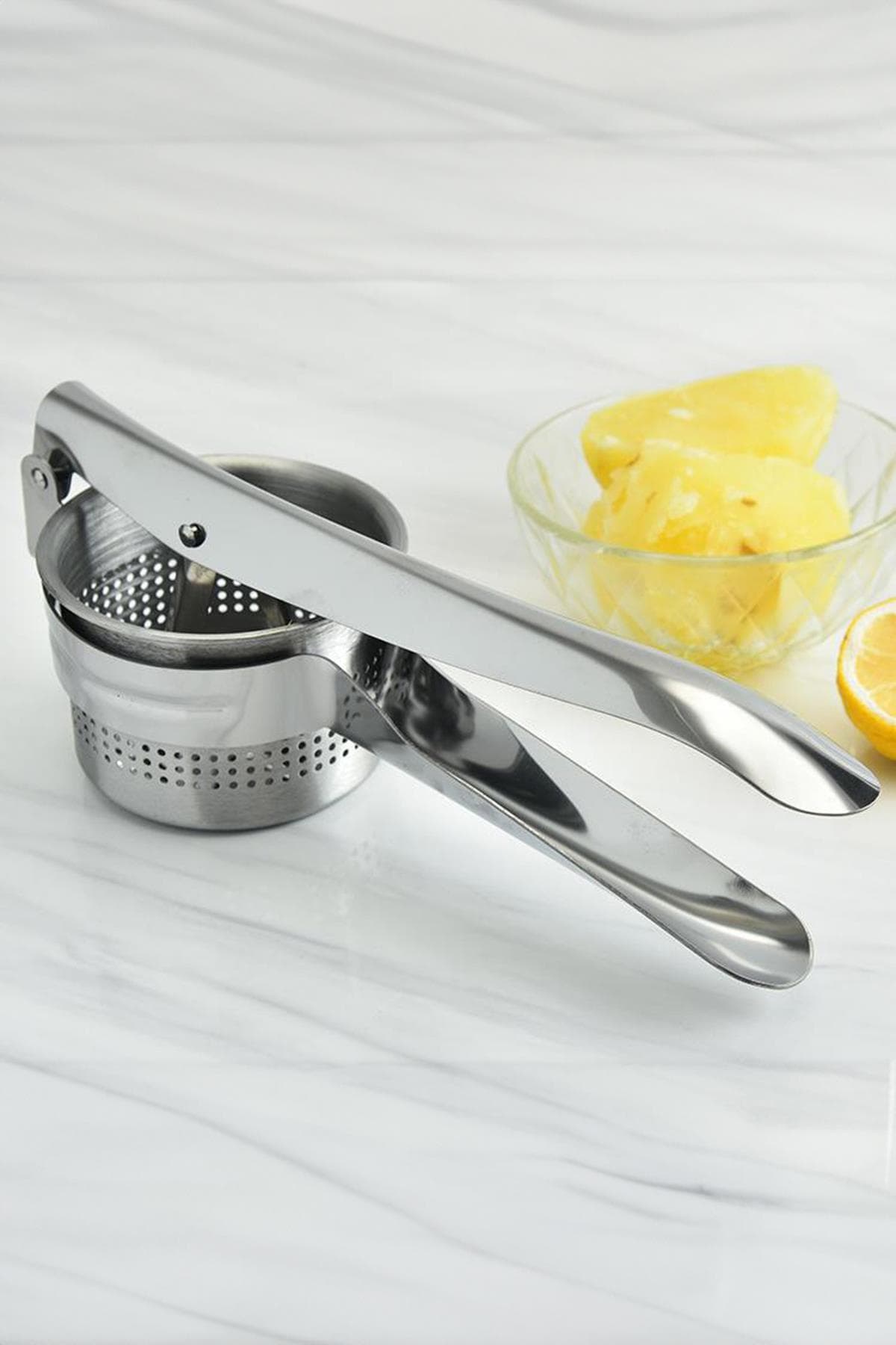 Paslanmaz Çelik Patates Ezme Aparatı Püre ve Sebze Ezici 27 cm