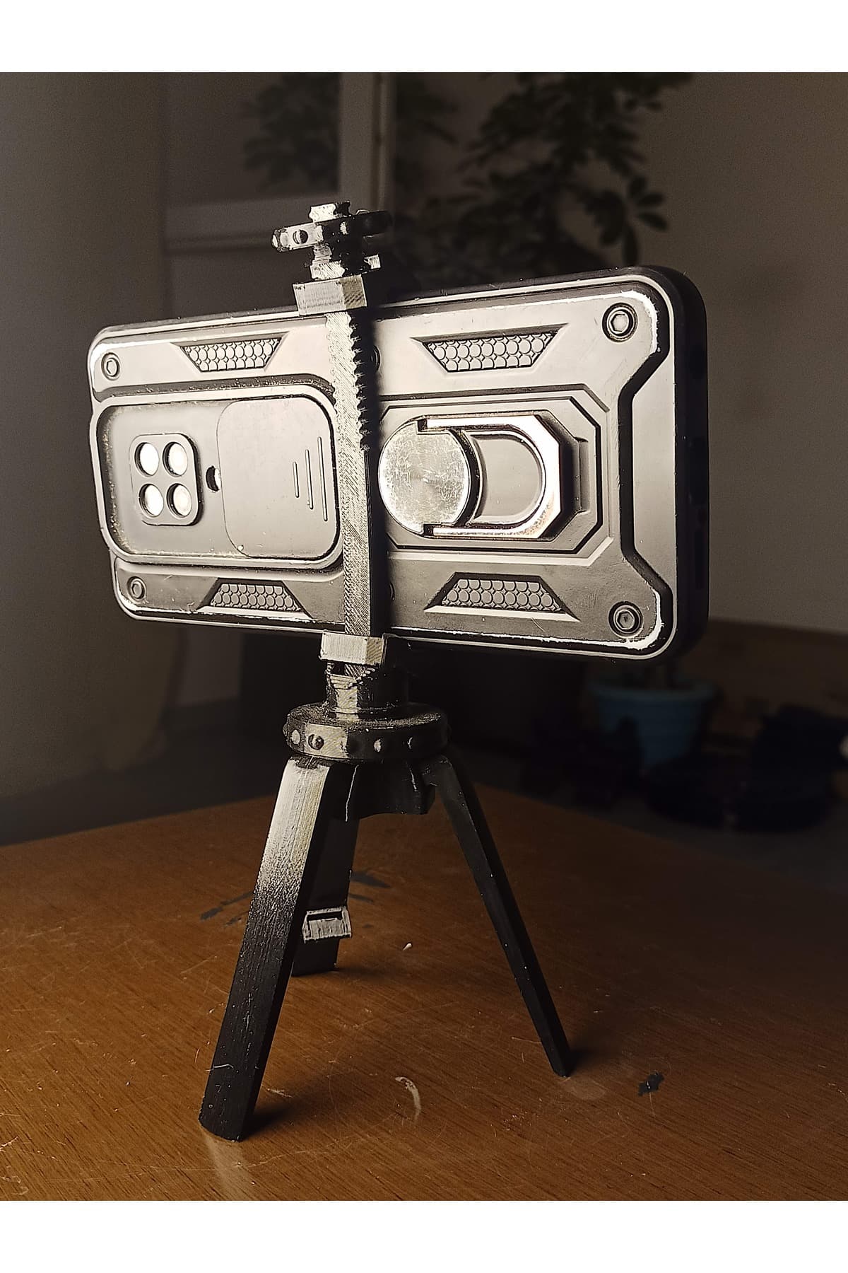 Premium 360 Derece Dönebilen Masaüstü Telefon Tripodu - Siyah