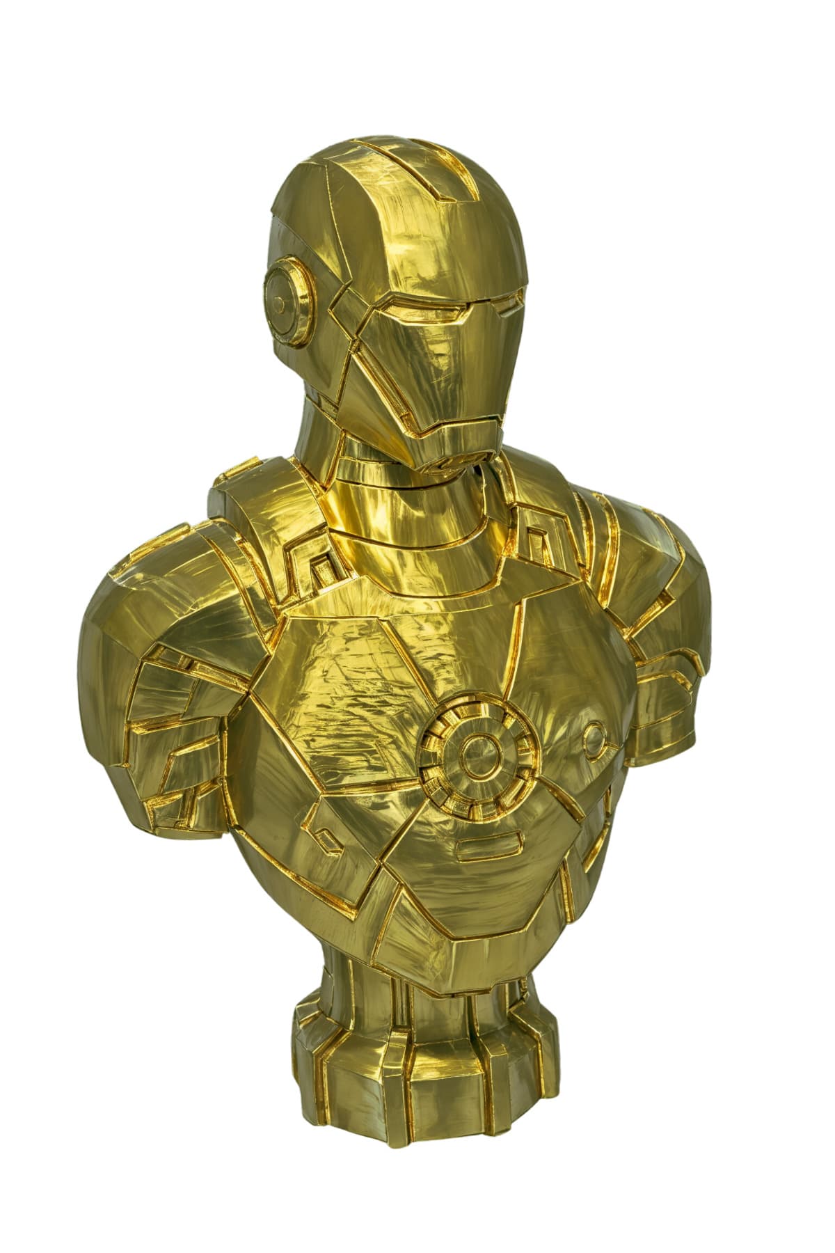 Premium Iron Man Büst Heykeli - Altın Kaplama Detaylı Koleksiyonluk Figür Dekor