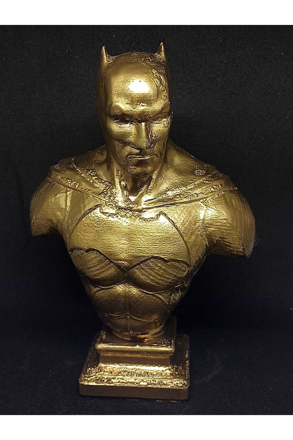Premium Batman Büst Figür Gold - DC Comics Lisanslı Koleksiyonluk Dekoratif Sanat Eseri
