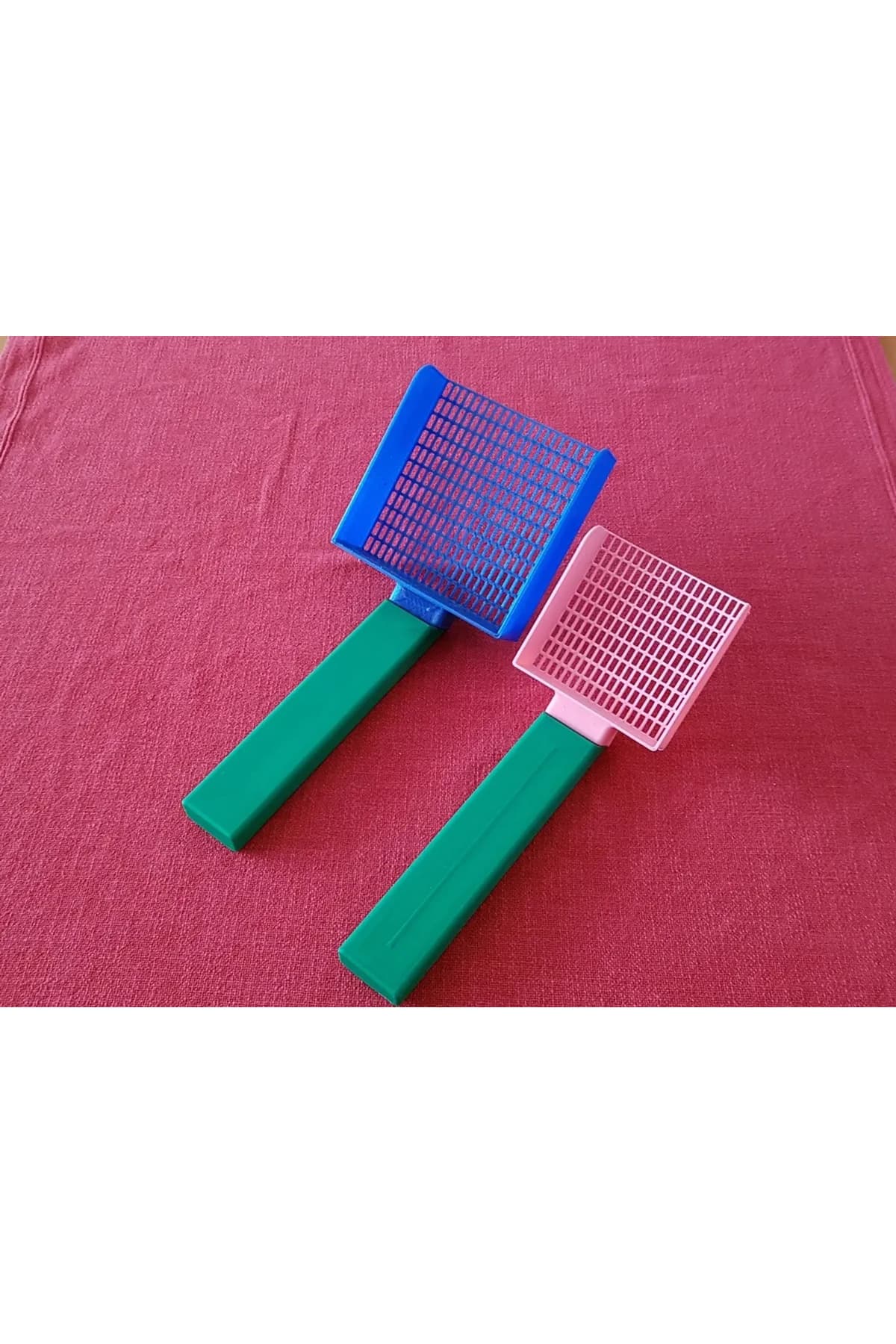 Kedi Kumu Küreği Seti Beyaz 2'li | Büyük Küçük Boy