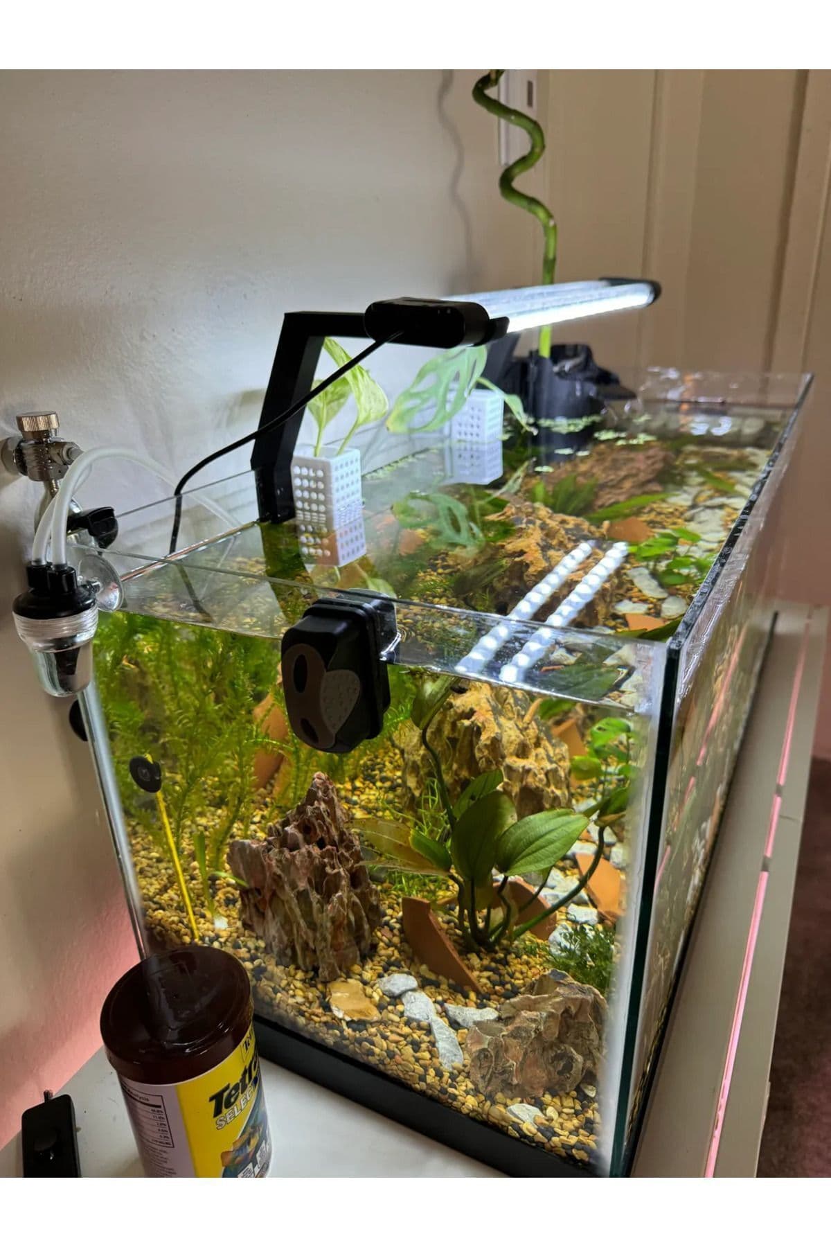 Akvaryum Led Tutucu Aparat 2 Adet Set 6mm Cam içindir