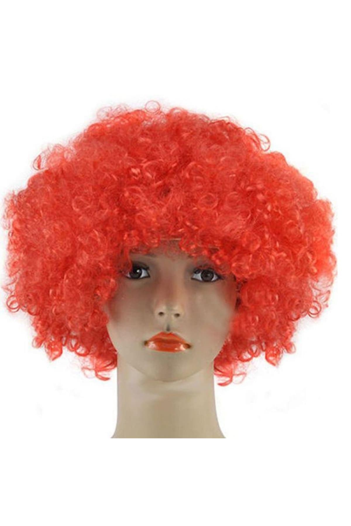 Premium Kırmızı Parti Peruğu - Doğum Günü Yılbaşı Kostüm ve Eğlence Aksesuarı