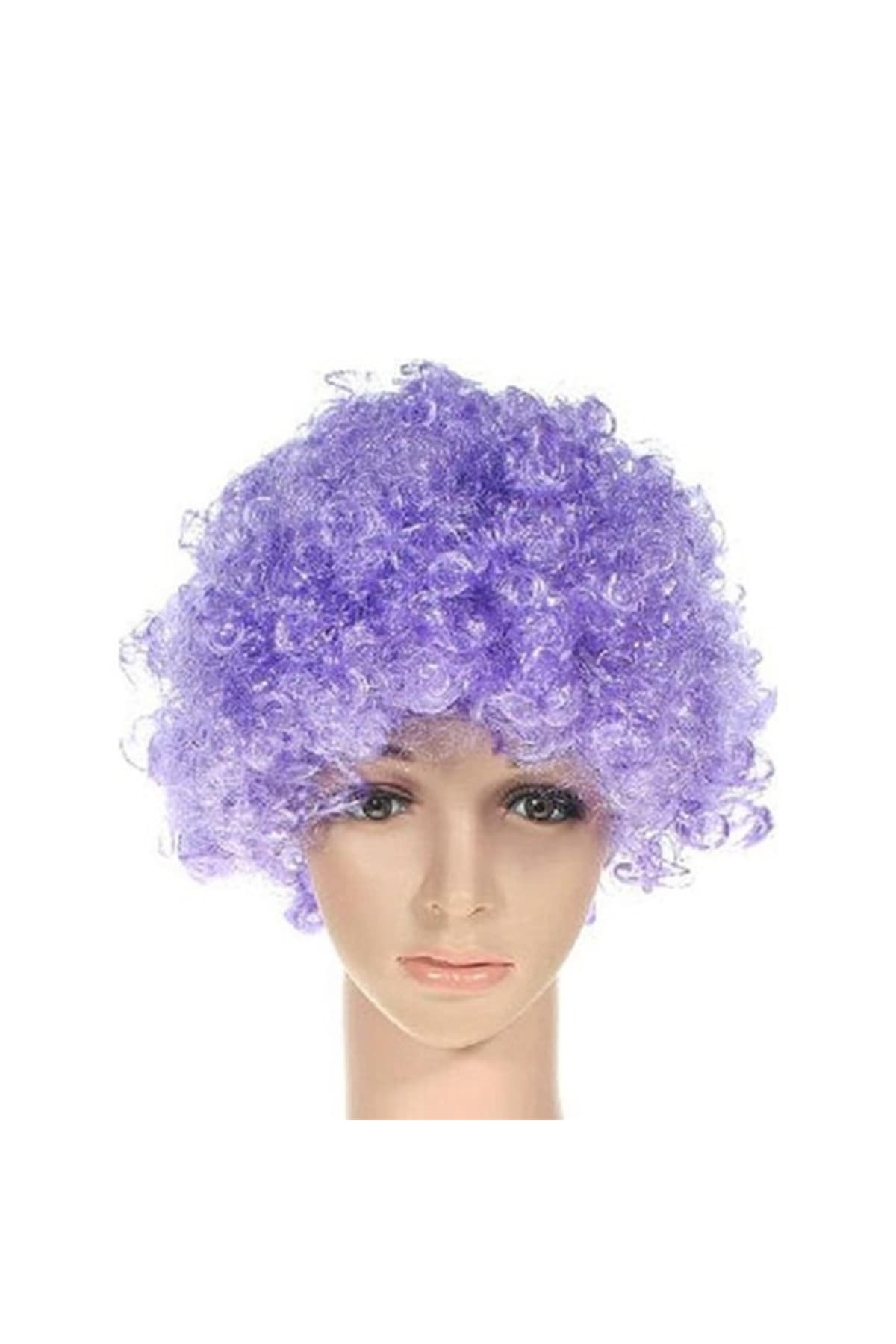 Premium Mor Kıvırcık Peruk - Astarlı Yetişkin & Çocuk Kostüm Aksesuarı