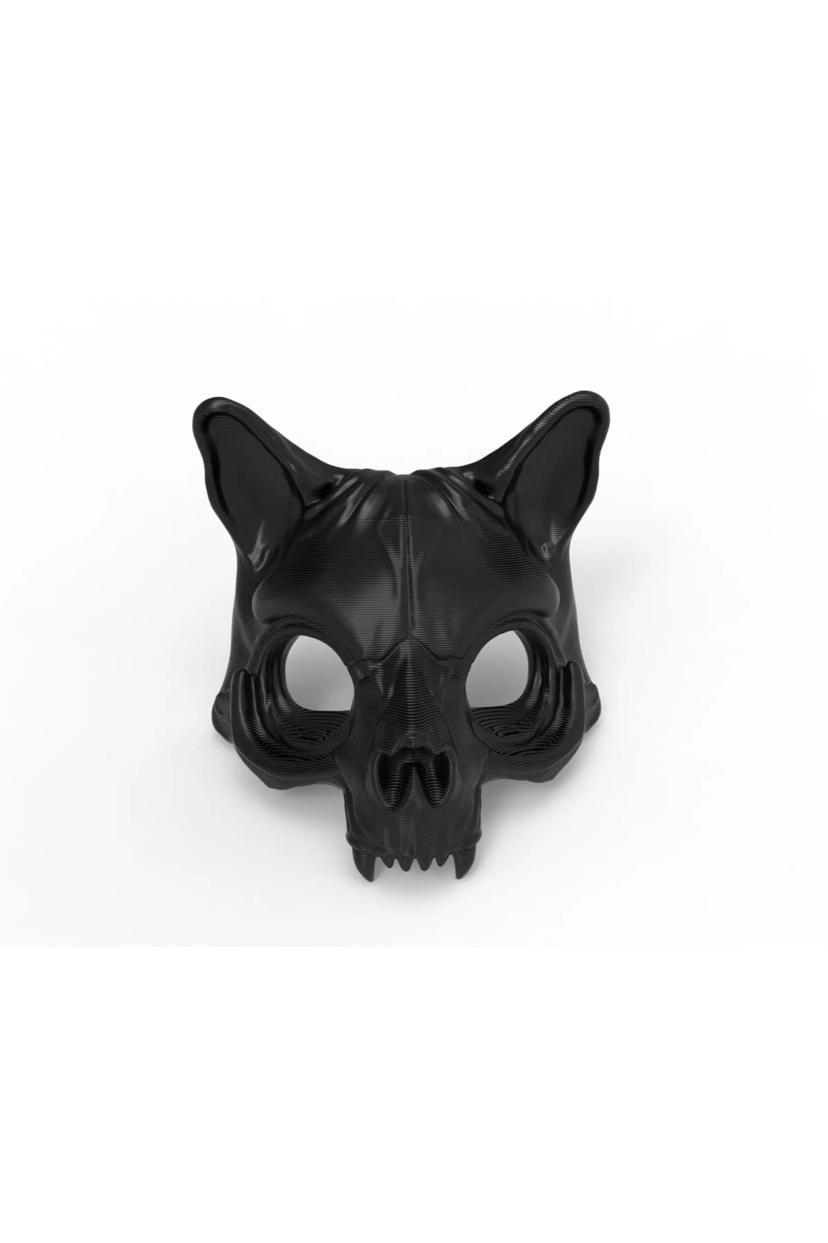 Premium Kedi Kurukafa Maskesi - Gerçekçi Cosplay ve Cadılar Bayramı Aksesuarı