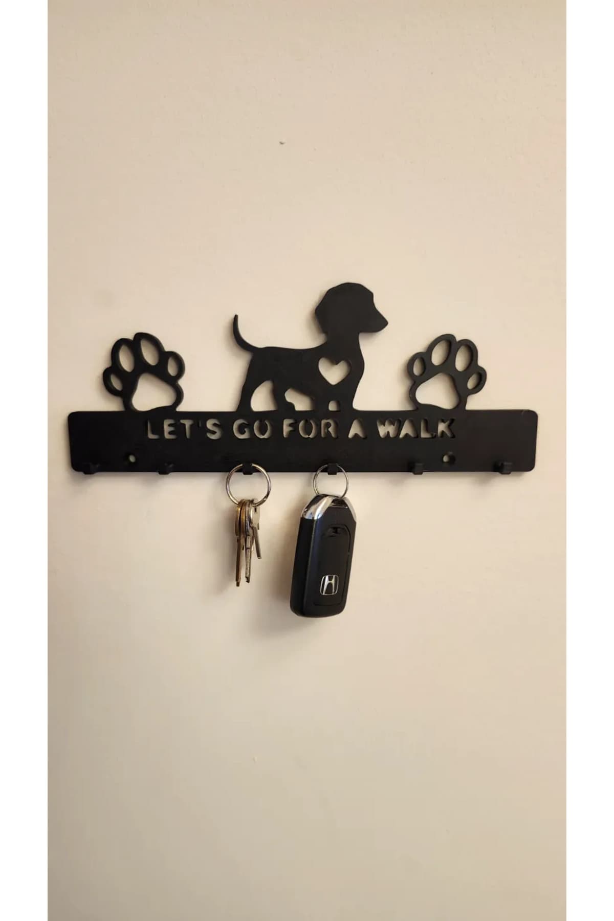 Premium Köpek Anahtarlık Askısı - Pati Desenli Dayanıklı Duvar Düzenleyici