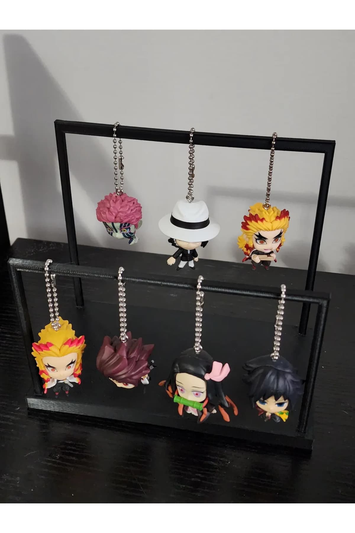 Premium Anahtarlık Standı - Modern Siyah Dekoratif Organizer ve Askılık (20 cm)