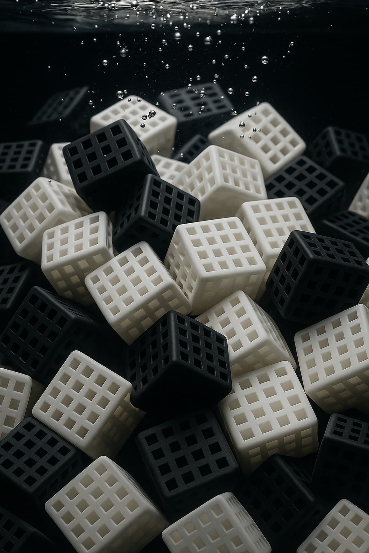 Akvaryum Filtre Malzemesi Bio Ball Küp – Biyolojik Filtrasyon - 25 ADET