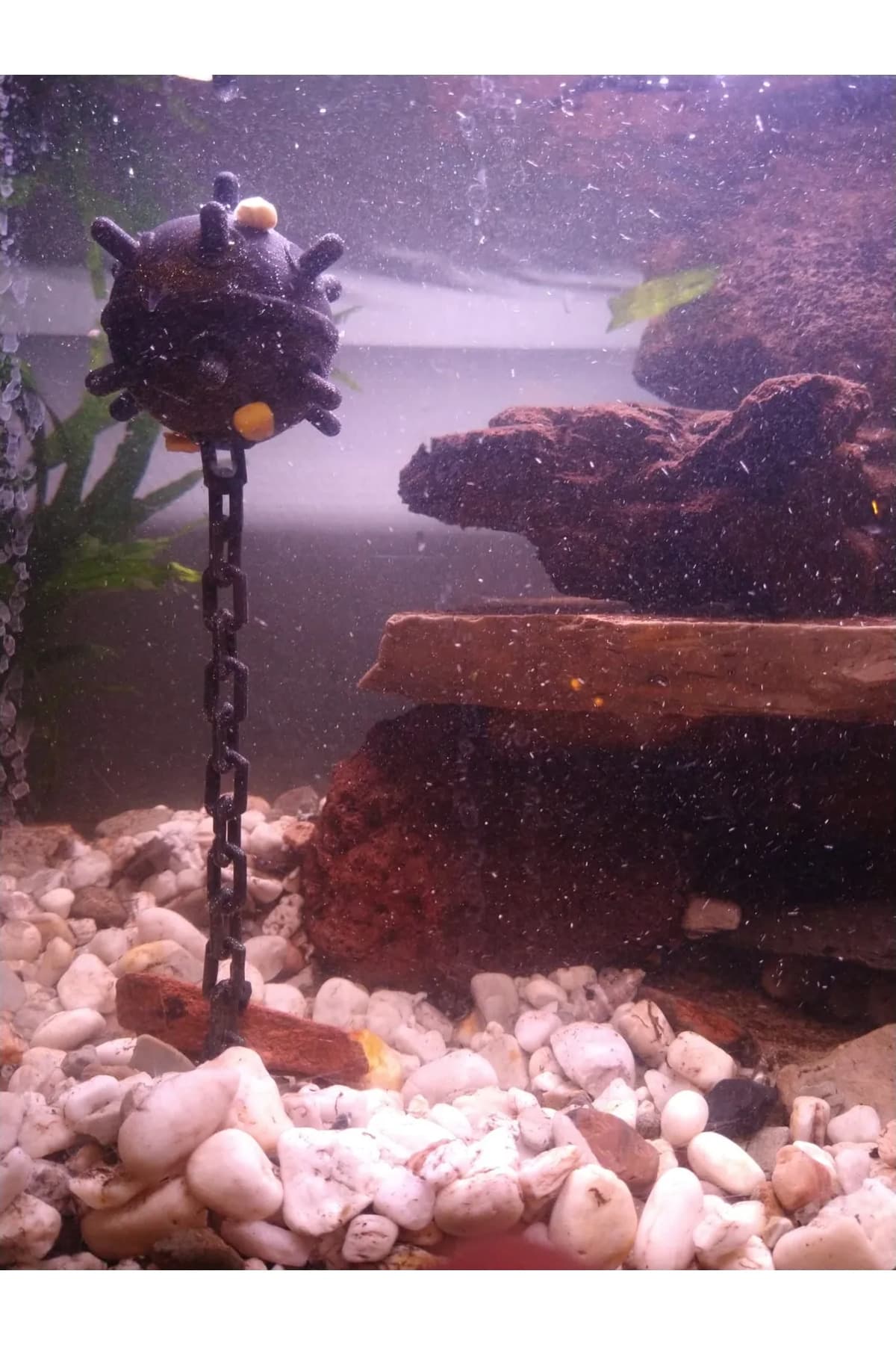 Yüzen Deniz Mayını Akvaryum Dekoru, Balık ve Karides İçin Oyuncak