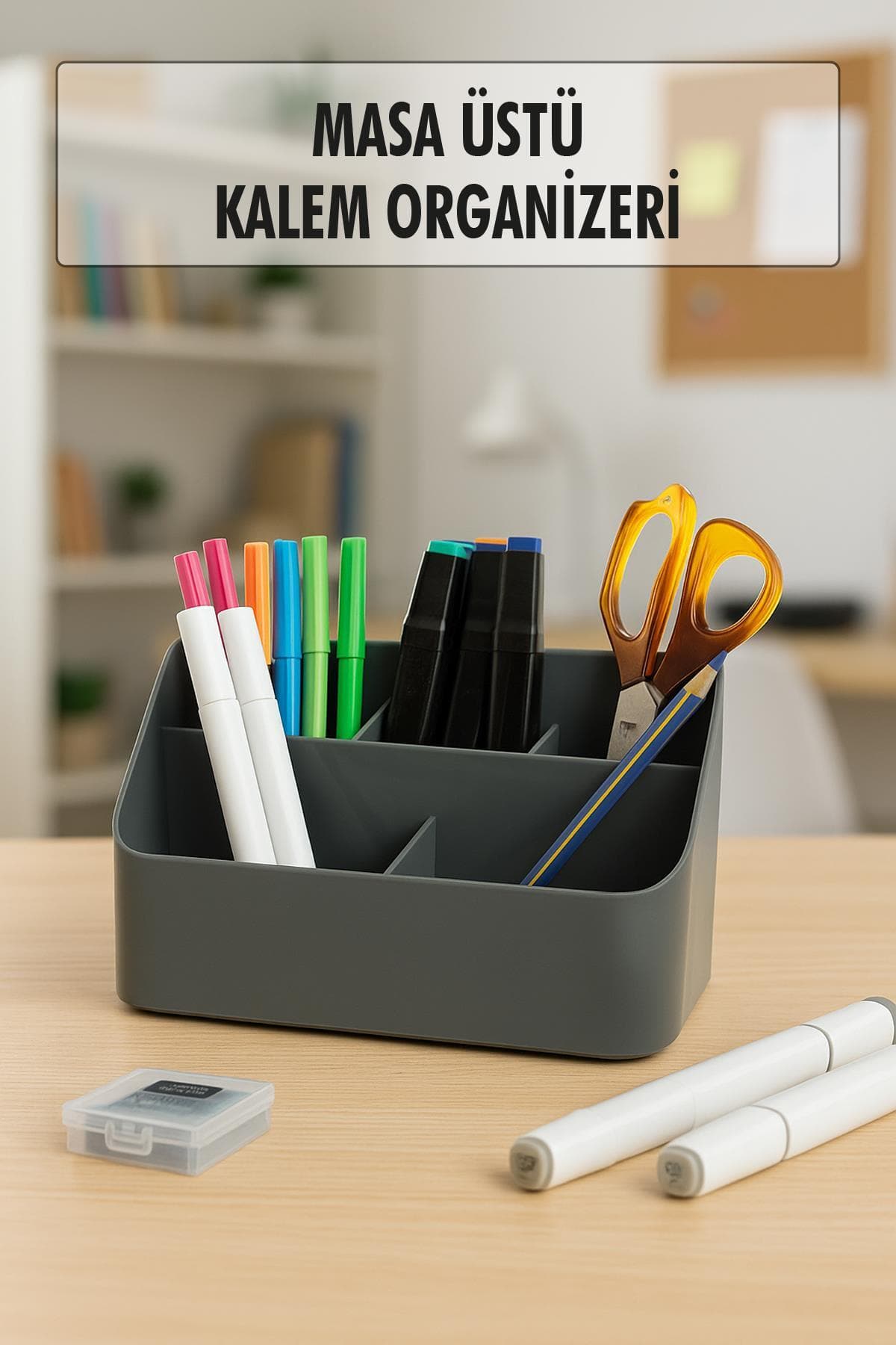 Masaüstü Kalem & Düzenleyici Kalemlik Füme
