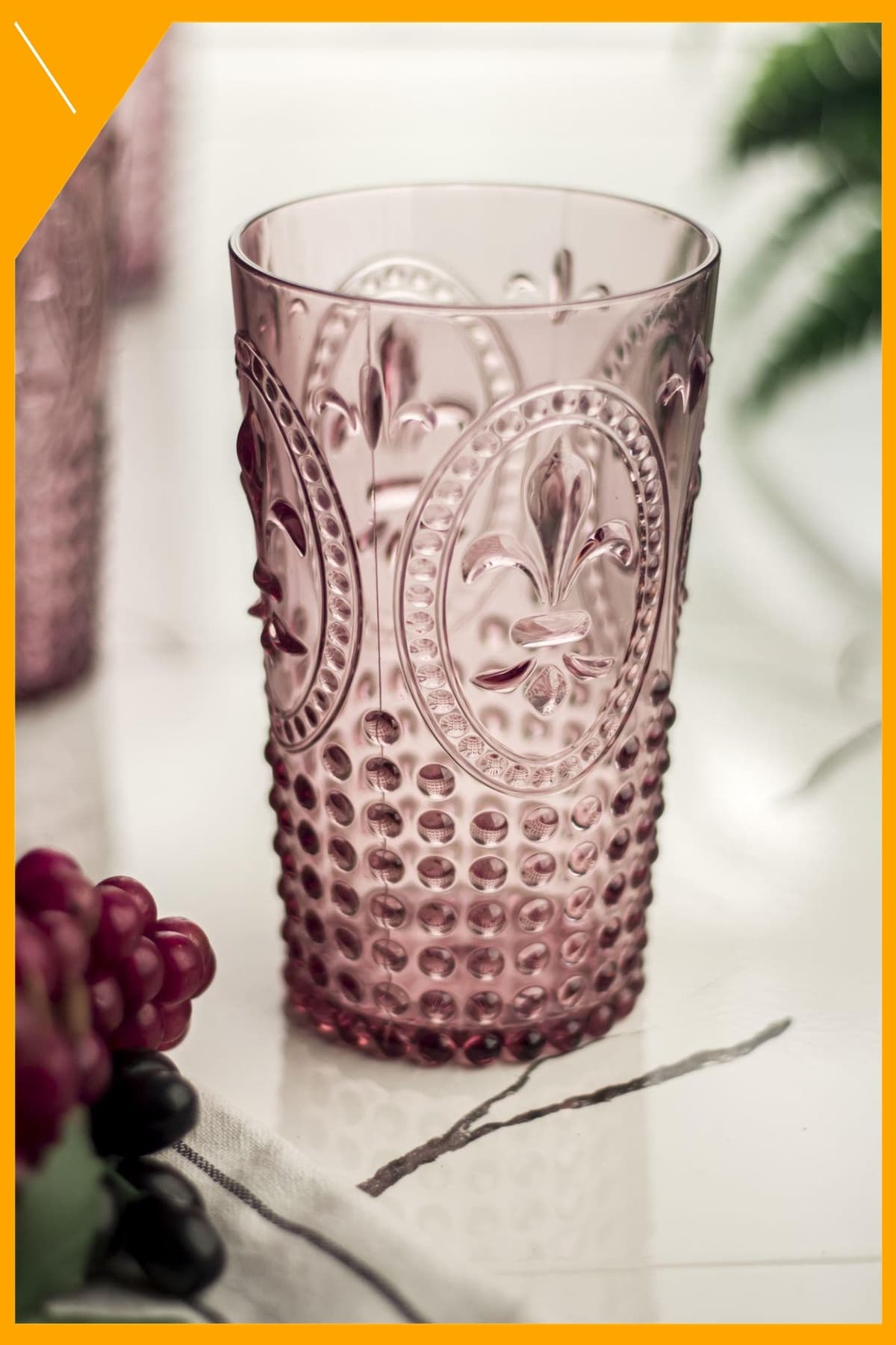 Mürdüm Rengi Kırılmaz Akrilik Büyük Boy Bardak 750 ml Su Meşrubat Bardağı