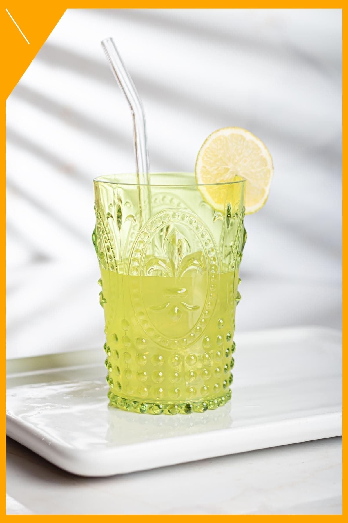 Yeşil Akrilik Kırılmaz Su & Meşrubat Bardağı Kahve Yanı Sunum Bardağı 400 ml