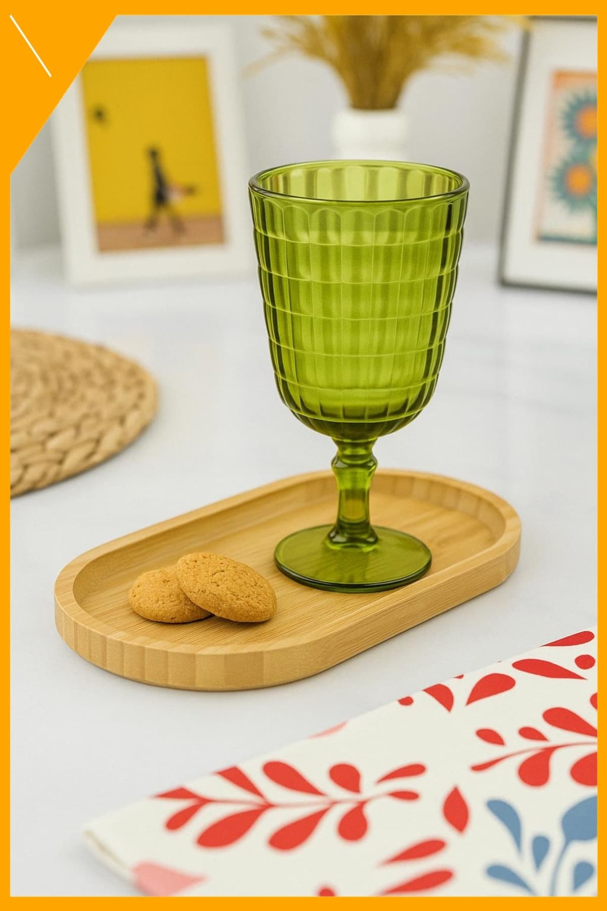 Allegra Koyu Yeşil Kırılmaz Akrilik Kadeh 450 ml | Cam Görünümlü Sunum Bardağı