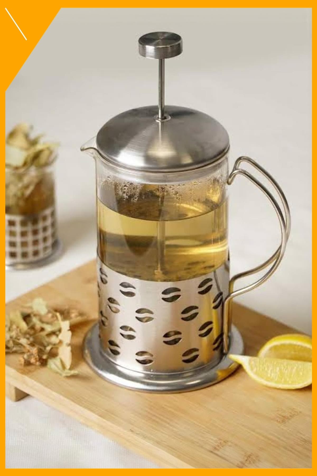 350 ml Borosilikat Cam French Press | Şeffaf ve Dayanıklı Tasarım