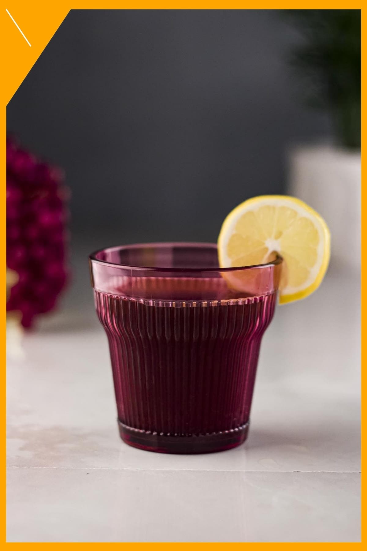 Mürdüm Rengi Kırılmaz Akrilik Su Meşrubat ve Kahve Yanı Sunum Bardağı 300 ml